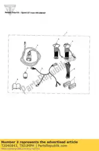 triumph T2040843 heated grip twin actuator - Bottom side