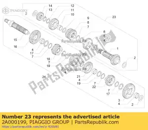 Piaggio Group 2A000199 conjunto de eje primario - Lado inferior