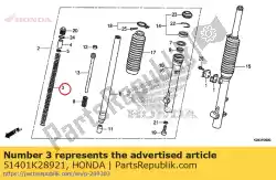 Here you can order the no description available at the moment from Honda, with part number 51401K28921: