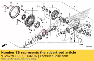 honda 91262MCH003 oil seal, 39x56x7 - Bottom side