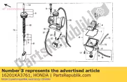 Ici, vous pouvez commander le aucune description disponible pour le moment auprès de Honda , avec le numéro de pièce 16201KA3761: