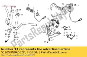 Honda 53205HN8A60ZD couvercle, mètre supérieur * nh196 - La partie au fond