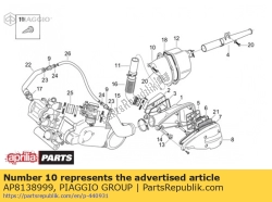 Aprilia AP8138999, Coperchio cassa filtro, OEM: Aprilia AP8138999