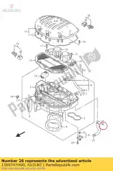 Qui puoi ordinare tubo flessibile, valvola isc da Suzuki , con numero parte 1369747H00: