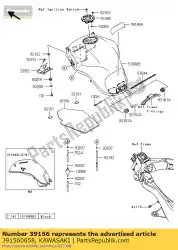 Tutaj możesz zamówić podk? Adka, zbiornik paliwa zx1000gbf od Kawasaki , z numerem części 391560658: