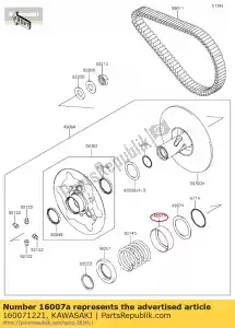 Kawasaki 160071221 seat-spring,sheave mo - Bottom side