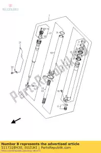 suzuki 5117328H30 sello, polvo - Lado inferior