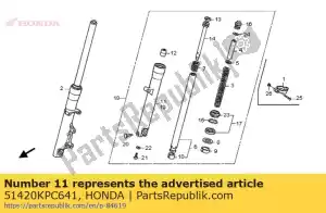 Honda 51420KPC641 caso, r. inferior - Lado inferior