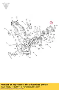 triumph T2303385 moldura de relleno del cabezal - Lado inferior