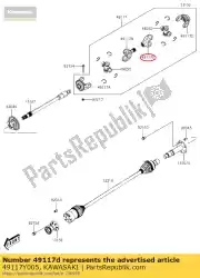 Ici, vous pouvez commander le 01 joug auprès de Kawasaki , avec le numéro de pièce 49117Y005: