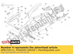 Aprilia AP8134111, Plaque de bras oscillant arrière, OEM: Aprilia AP8134111