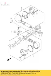 lamp achteraan van Suzuki, met onderdeel nummer 3560312FA0, bestel je hier online: