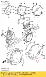 deksel, koppeling van Suzuki, met onderdeel nummer 1134110G00, bestel je hier online: