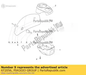 Piaggio Group 672056 spoiler (lewy) - Dół