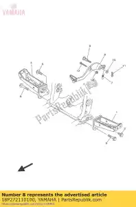 yamaha 18P272110100 pedaal, rem - Onderkant