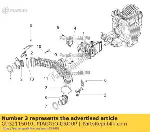 Piaggio Group GU32115010 rura rozga???na - Dół