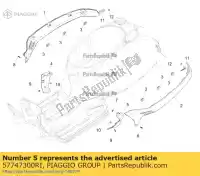 57747300RI, Piaggio Group, Terminal lewy     , Nowy