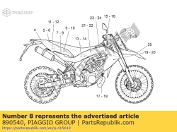 Aprilia 890540, Linker kuip sticker 