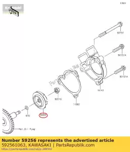 kawasaki 592561063 waaier kmx125-a1 - Onderkant