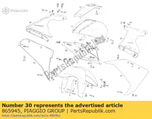 Piaggio Group 865945 baffle - Bottom side