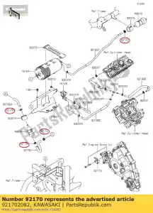 kawasaki 921702082 01 clamp - Bottom side