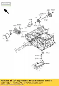 kawasaki 161541124 bomba de rotor zx1200-a1 - Lado inferior