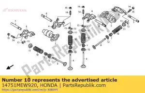 Honda 14751MEW920 mola, válvula - Lado inferior