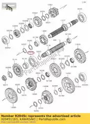 Aquí puede pedir rodamiento de bolas, tmb3 / 28j kx250-e1 de Kawasaki , con el número de pieza 920451183: