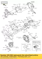 491250580, Kawasaki, lijkwade, inner, lh br250eef kawasaki z 250 2015 2016, Nieuw