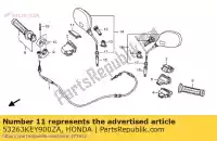 53263KEY900ZA, Honda, tapa, interruptor de apagado * nh186r * (nh186r acero gris) honda fes 125 2005 2006, Nuevo