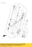 5111001H00, Suzuki, tube, intérieur, r suzuki gsx r 600 2006 2007, Nouveau