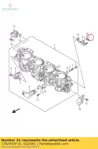 Suzuki 1342435F10 e clip - Onderkant