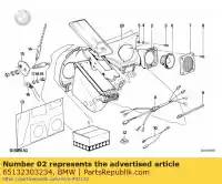 65132303234, BMW, adaptateur droit bmw  1000 1986 1987 1988 1989 1990 1991, Nouveau