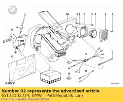 adapter rechts van BMW, met onderdeel nummer 65132303234, bestel je hier online: