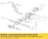 86561001WN6, Piaggio Group, swing arm derbi gpr 50 125 2009 2010, New