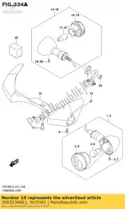 Suzuki 3563038AE1 lente - Lado inferior