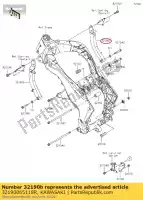 32190065118R, Kawasaki, motor de suporte, rh, f.s.bl kawasaki z sugomi edition  zx10r ninja g anniversary k j f sx klz versys b winter test krt replica abs zx1000 s m r z1000 zr1000 1000 , Novo