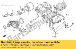 verblijf, lucht / b element van Honda, met onderdeel nummer 17221HP1000, bestel je hier online: