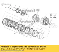 873719, Piaggio Group, placa de pressão da embreagem aprilia  caponord dorsoduro shiver zd4kb000 zd4kbu00 zd4kh000 zd4kh001 zd4khu00 zd4khu01 zd4rab00, zd4rad00 zd4rag00 zd4sm000, zd4sma00, zd4smc00, zd4smc01 zd4tv000, zd4tv001, zd4tva00, zd4tva01, zd4tvc00,  zd4vk000, zd4vka, zd4vk001, zd4vka01 zd4vkb000, , Novo