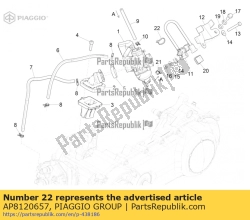 Aprilia AP8120657, Braçadeira de mangueira, OEM: Aprilia AP8120657