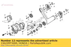 Honda 13622MT3000 piastra a, guida cinghia dentata - Il fondo