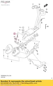 suzuki 0916008149 washer,8.5x30x1 - Bottom side