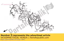 Qui puoi ordinare nessuna descrizione disponibile al momento da Honda , con numero parte 64300MAE750ZB: