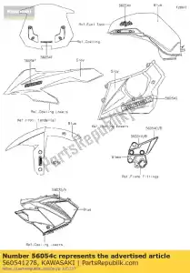 Kawasaki 560541278 marcar, ficar, passo, lwr, lh - Lado inferior