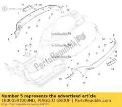 Tutaj możesz zamówić spojler lewy zacisk od Piaggio Group , z numerem części 1B000591000ND: