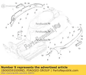 Piaggio Group 1B000591000ND spojler lewy zacisk - Dół