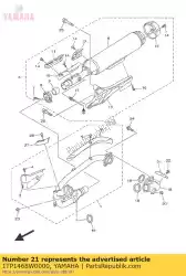 Aquí puede pedir placa, silenciador 3 de Yamaha , con el número de pieza 1TP1468W0000: