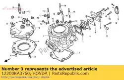Here you can order the no description available at the moment from Honda, with part number 12200KA3760: