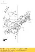 4110031F00Y7M, Suzuki, frame comp suzuki gsf bandit s  su u gsf600ns 600 , New