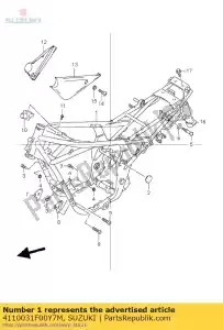 Suzuki 4110031F00Y7M frame comp - Bottom side
